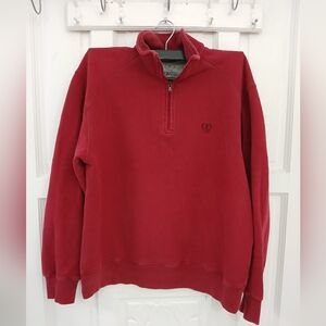 IZOD Men's Red Quarter-Zip Sweater, Size M